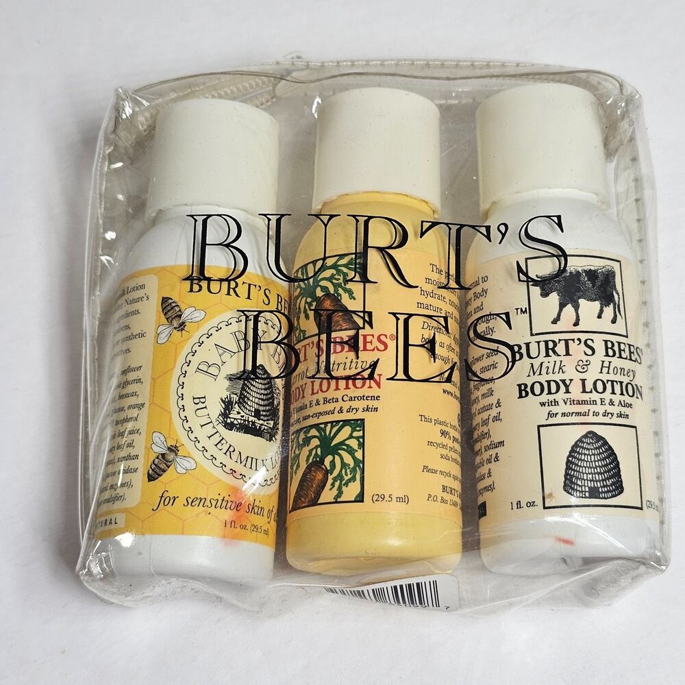 Burt’s Bees Body Lotion Travel Size Gift Set Buttermilk, Milk & Honey, Carrot